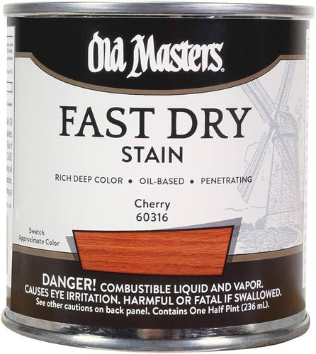 Old Masters 60316 Fast Dry Stain, Cherry ~ 1/2 pint