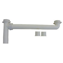 Kitchen Sink Outlet Drain, White Plastic, 1.5 O.D. x 16-In.