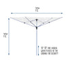 Honey-Can-Do Outdoor Umbrella Drying Rack Aluminum