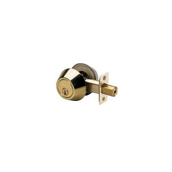 MasterLock DSO0703 Double Cylinder Deadbolt, Polished Brass