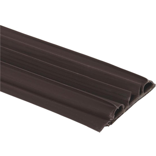 M-D 1.75 In. W. x 0.50 In. H. x 36 In. L. Brown Vinyl Door Bottom with Vinyl Fins