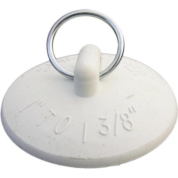 Lasco 1 In. to 1-3/8 In. White Sink Rubber Drain Stopper