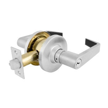 MasterLock SLC0126DKA4 Entry Lock, Commerical Lever ~ Brushed Chrome, KA4