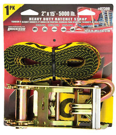 2  X 15  YELLOW RATCHET STRAP