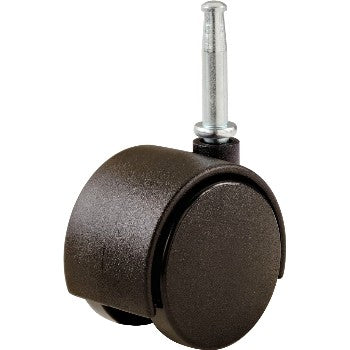 Shepherd 9404 Wheel Caster, Twin Wheels w/Stem, Black - 2
