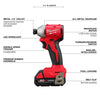 Milwaukee M18™ Compact Brushless 1/4 Hex Impact Driver Kit