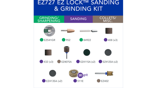Dremel EZ727-01 EZ Lock™ Sanding and Grinding Rotary Accessory Kit