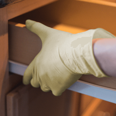 AMMEX Gloveworks Ivory Latex PF Ind Gloves