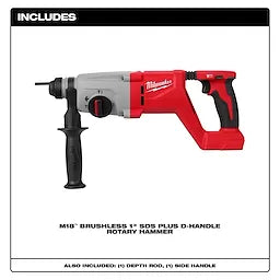Milwaukee M18™ Brushless 1” SDS Plus D-Handle Rotary Hammer