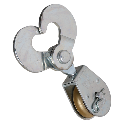National Hardware Scissor Hook Single Pulley Zinc